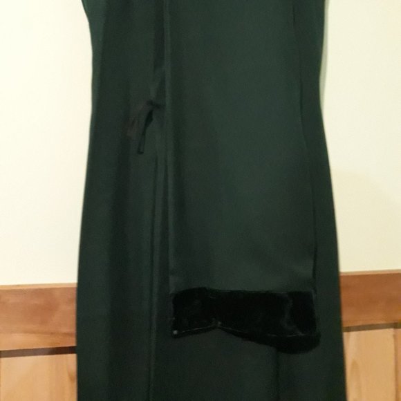 Vintage Green Prom Dress Formal Gown with Scarf - Picture 3 of 7
